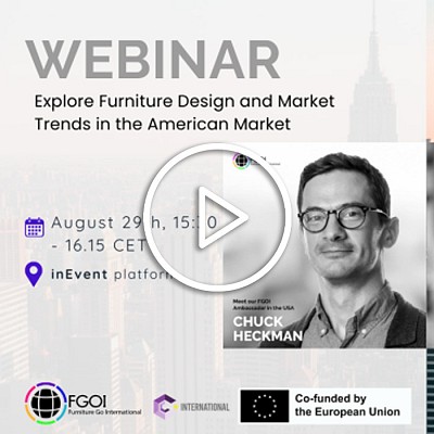 Webinar sobre claves y tendencias del mercado de diseño de mobiliario en USA